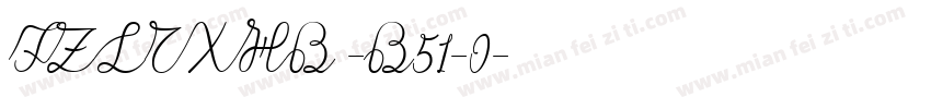FZLTXHB -B51-0字体转换